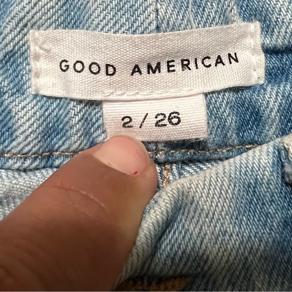 GOOD AMERICAN Good Girlfriend Distressed Jeans‎ In Blue 637 - Picture 10 of 11